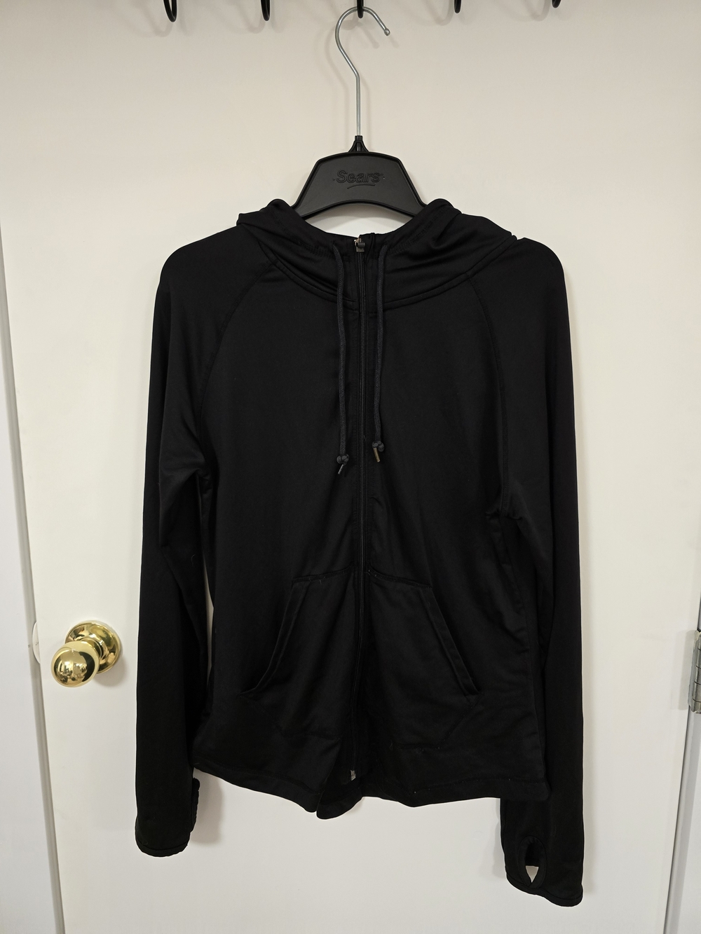 Black Zip-Up Hoodie Jacket